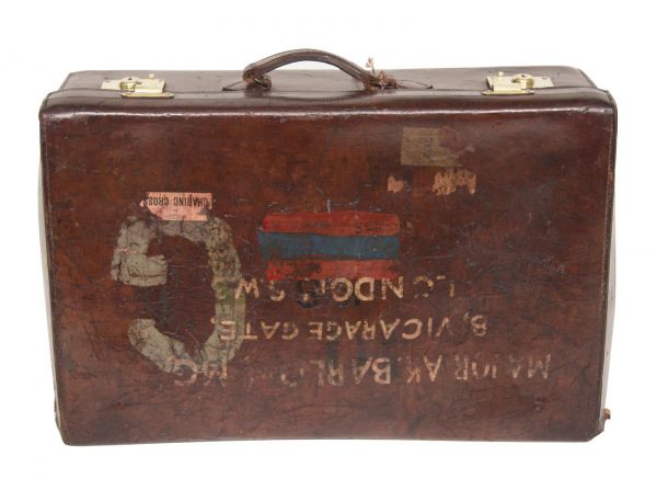 1880s Chunky Leather Suitcase